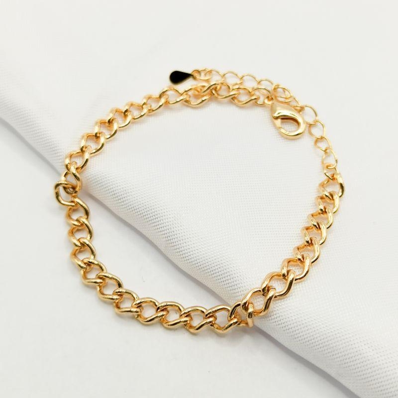 PULSEIRA DOURADA ELO GRUMET TORCIDO