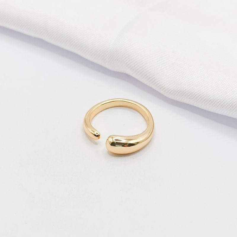 ANEL DOURADO AJUSTÁVEL ORGÂNICO LISO