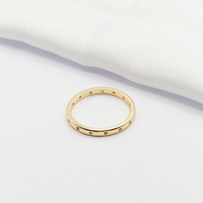 ANEL DOURADO APARADOR COM MINI PONTOS DE LUZ