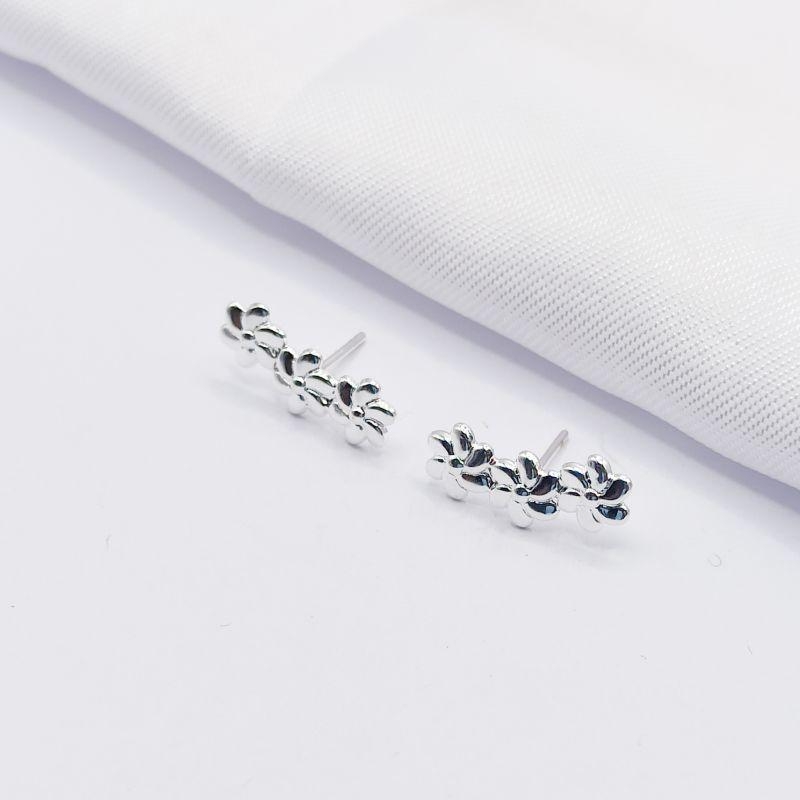 BRINCO PRATA EAR CUFF FLORES