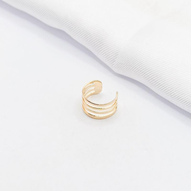 PIERCING FAKE DOURADO 4 FILEIRAS LISAS