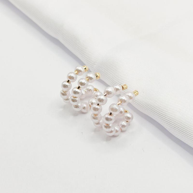 PIERCING FAKE DOURADO DUAS FILEIAS PÉROLA