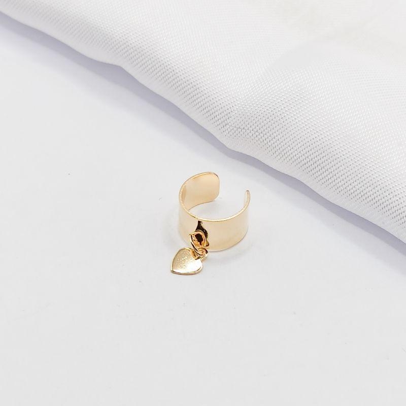 PIERCING FAKE DOURADO LISO PENDURICALHO CORAÇÃO