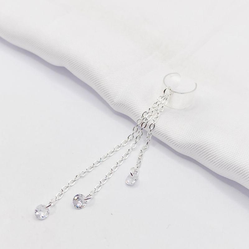 PIERCING FAKE PRATA CASCATA PONTO DE LUZ