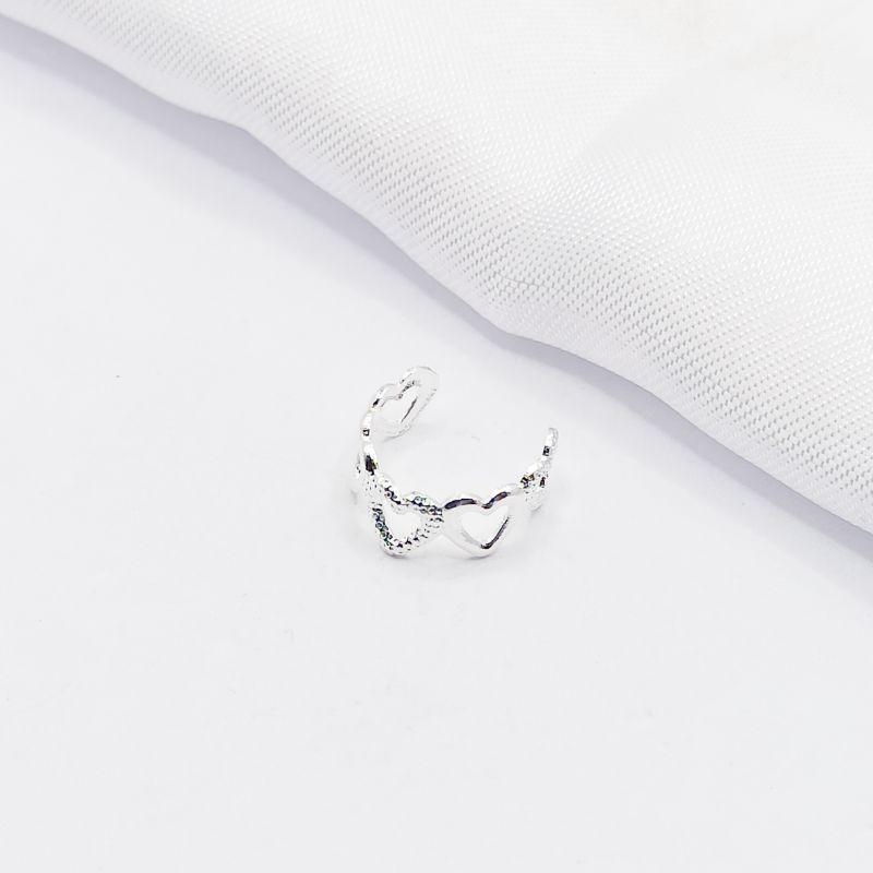 PIERCING FAKE PRATA CORAÇÕES