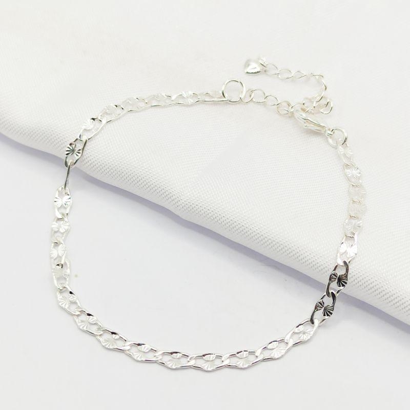 PULSEIRA PRATA ELO PIASTRINE DETALHADO