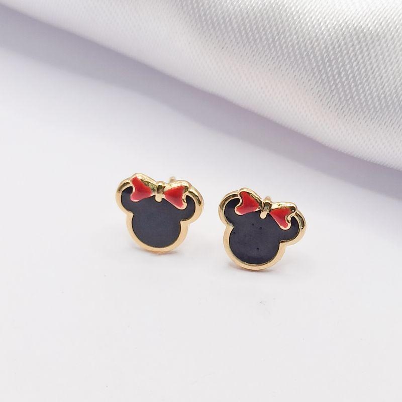 BRINCO DOURADO INFANTIL MINNIE