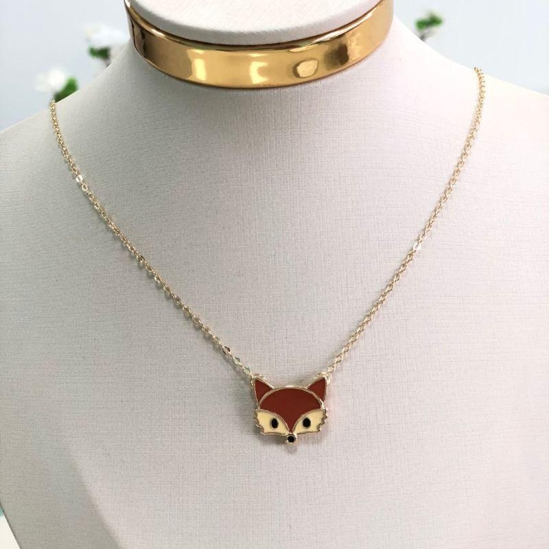 Gargantilha Dourada Raposa Infantil