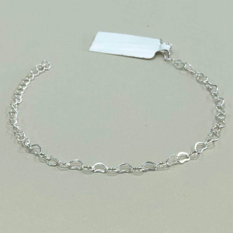 PULSEIRA PRATA CORAÇÕES VAZADOS