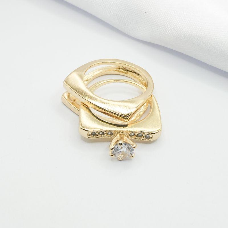 ANEL DOURADO DUPLO CHUVEIRO