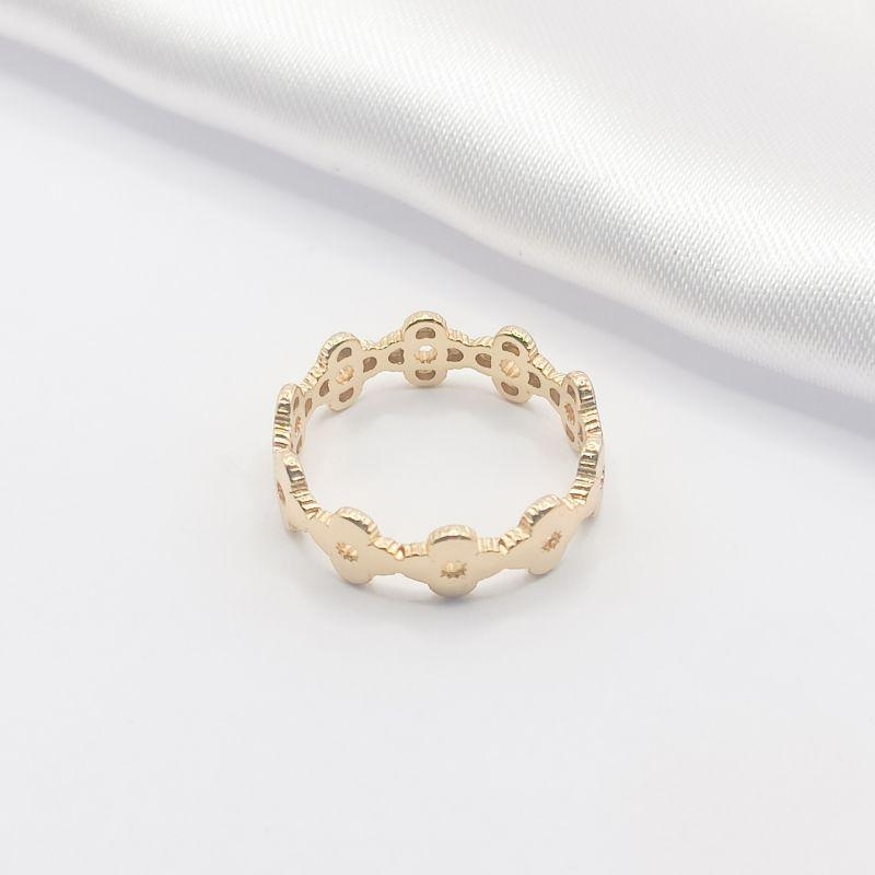 ANEL DOURADO ELO TREVOS