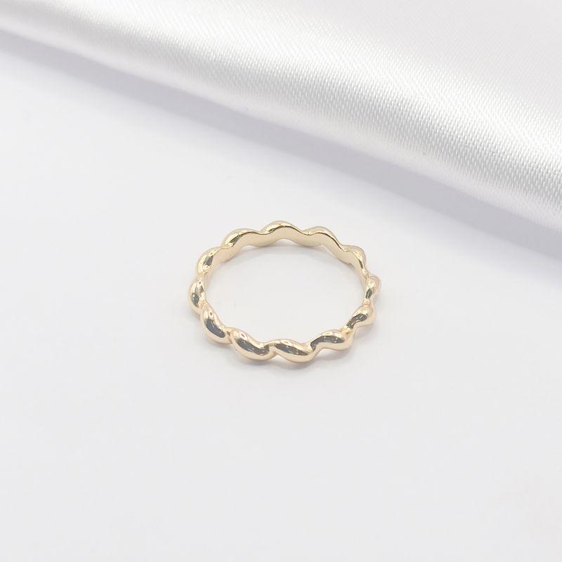 ANEL DOURADO FIO TORCIDO LISO