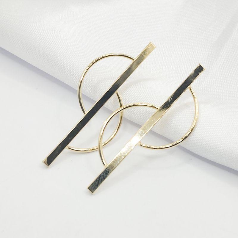 BRINCO DOURADO CIRCULO CORTADO POR FILETE