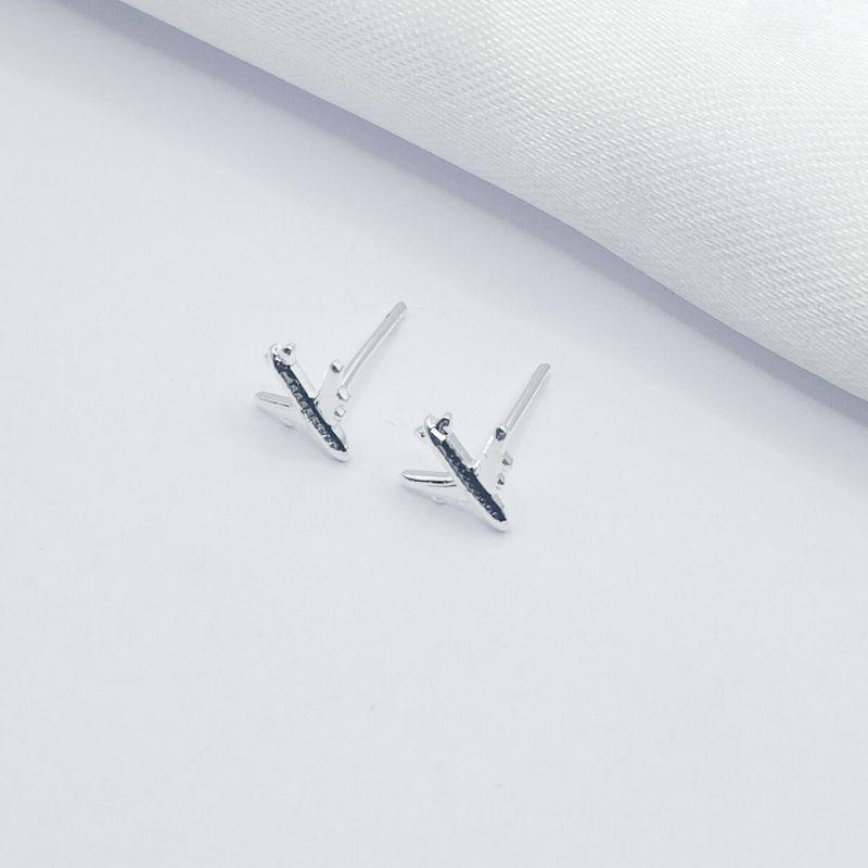 BRINCO PRATA MINI AVIÃO