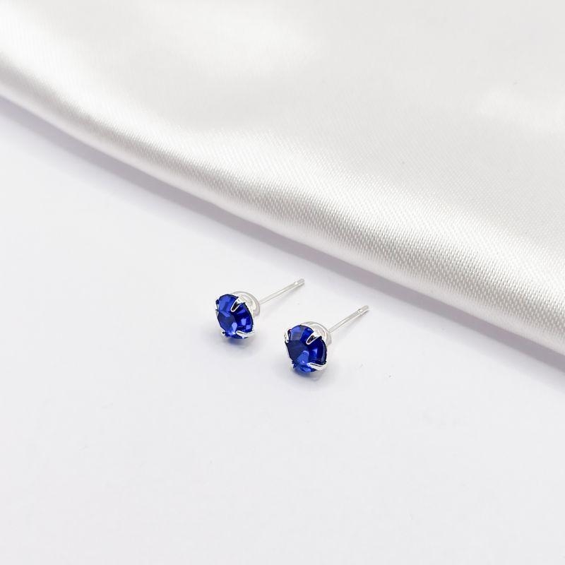 BRINCO PRATA PONTO DE LUZ AZUL