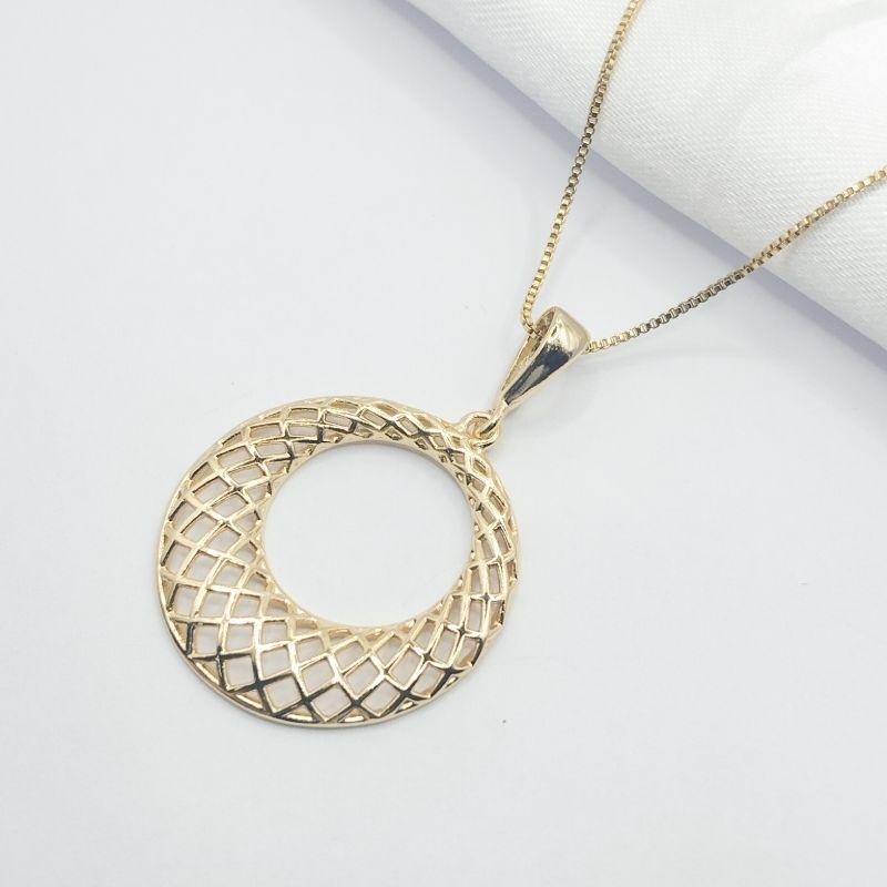 GARGANTILHA DOURADA  REDE ABERTURA CENTRAL 45 CM