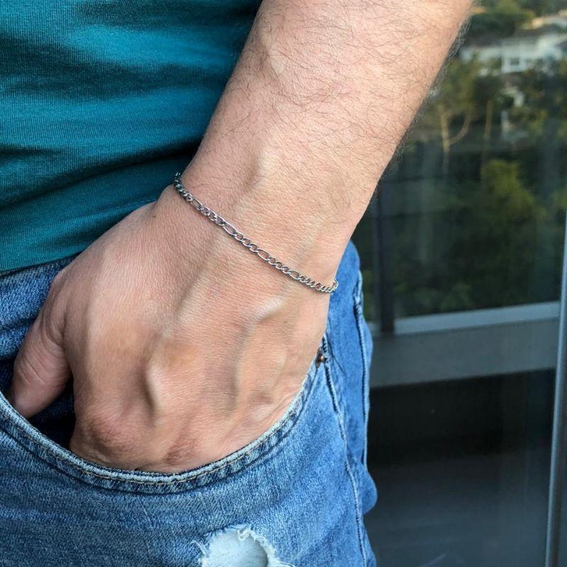 Pulseira Aço Inox 3 por 1 0.8mm 20 cm