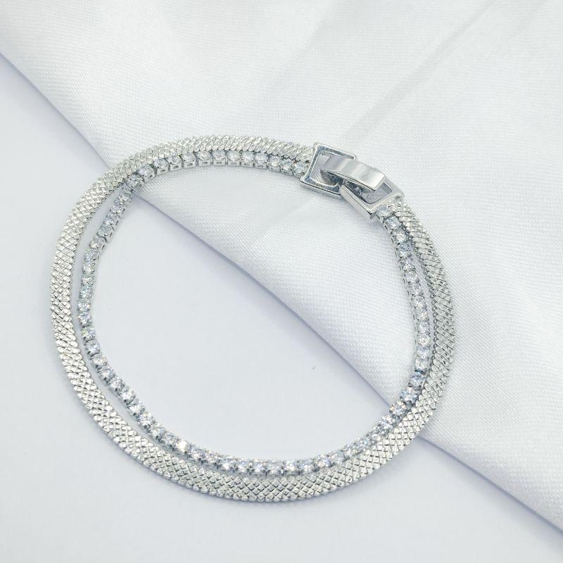 PULSEIRA RÓDIO DUPLA RIVIERA E FLAT CHAIN