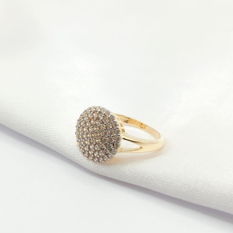 ANEL DOURADO CÍRCULO CRAVEJADO