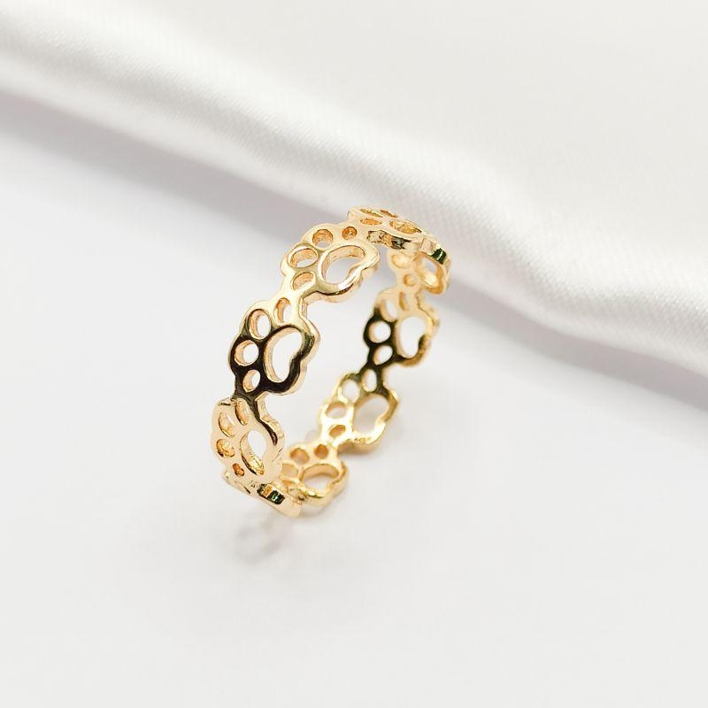 ANEL DOURADO FIO PATINHAS LISO