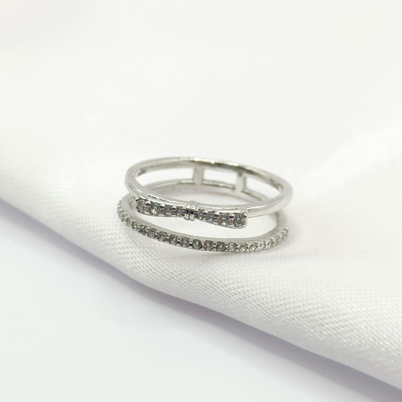 ANEL RÓDIO DOIS FIOS LAÇO CRAVEJADO