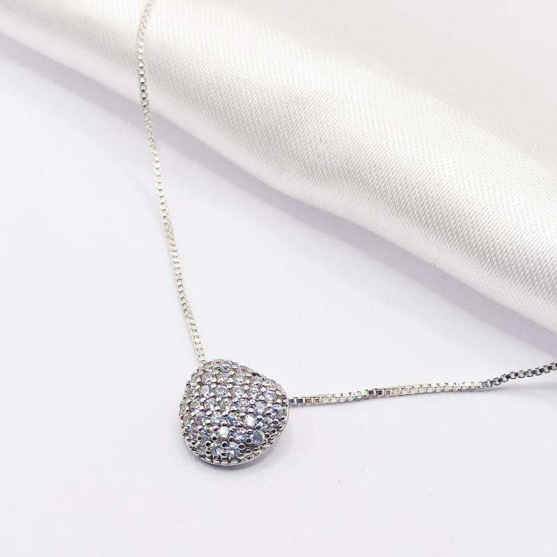 COLAR RÓDIO CHUVEIRINHO CRAVEJADO 45CM