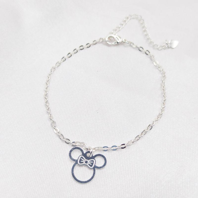 PULSEIRA PRATA FIO MINNIE