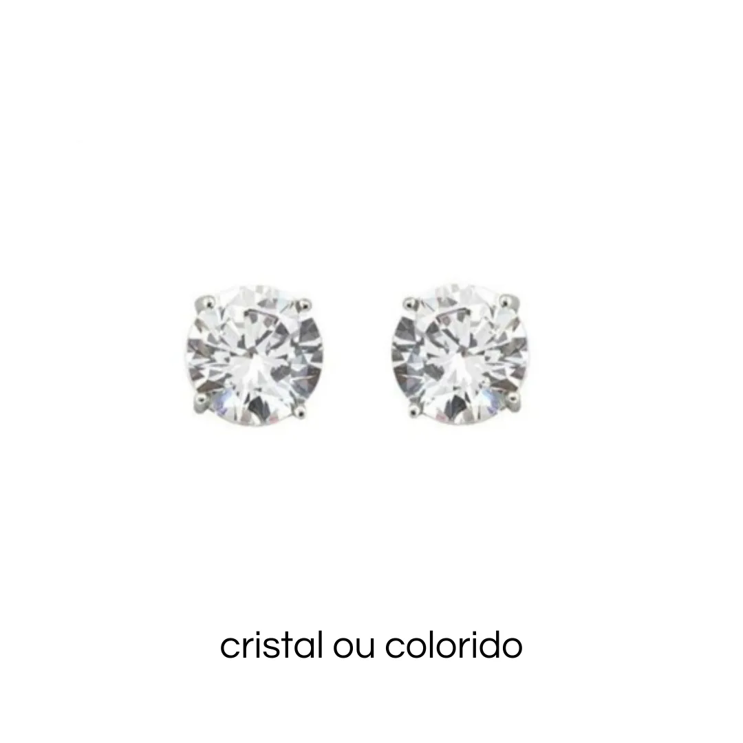 BC PRATA REDONDO GG ZIRCONIA OU COLORIDO