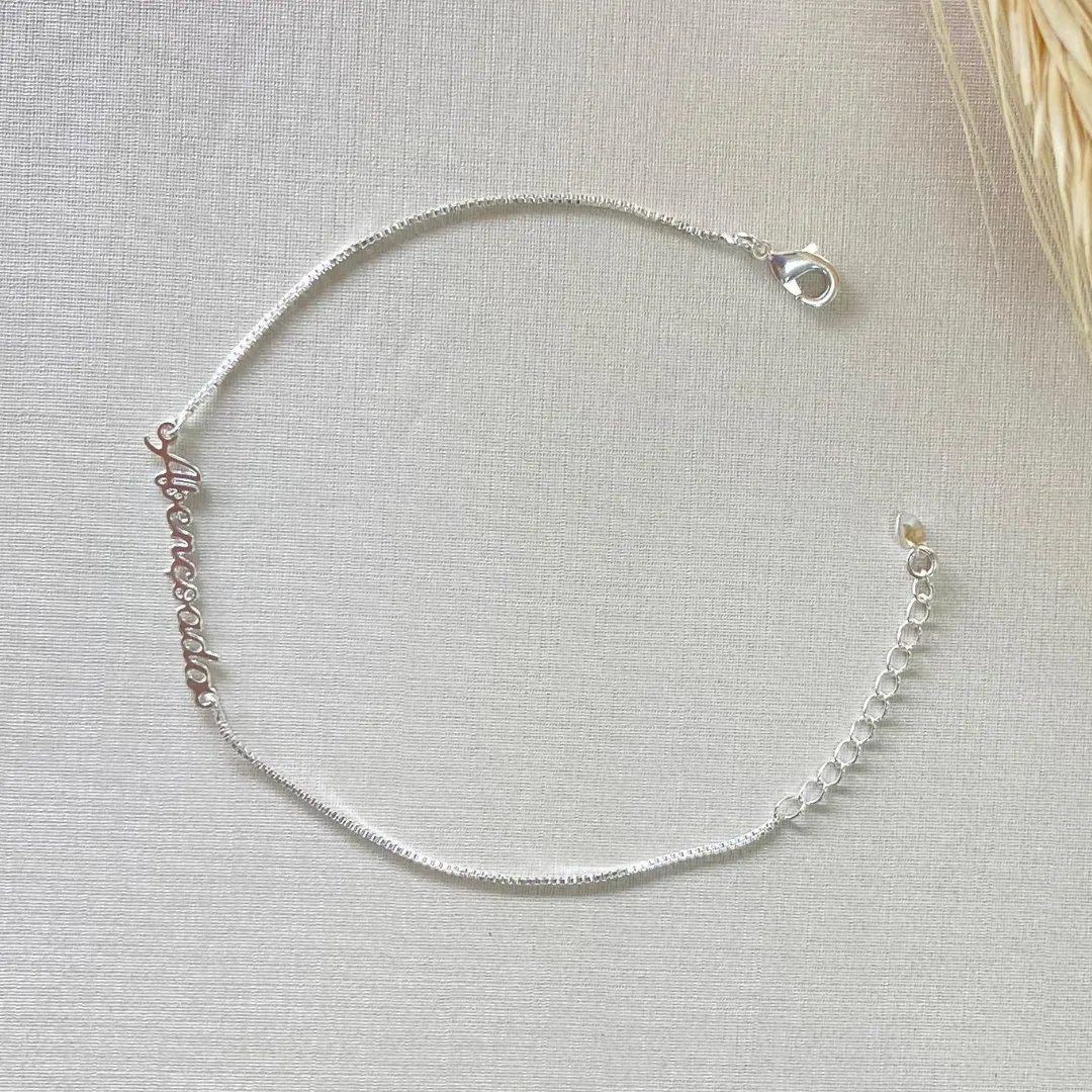 Pulseira Prata Abençoada Lisa