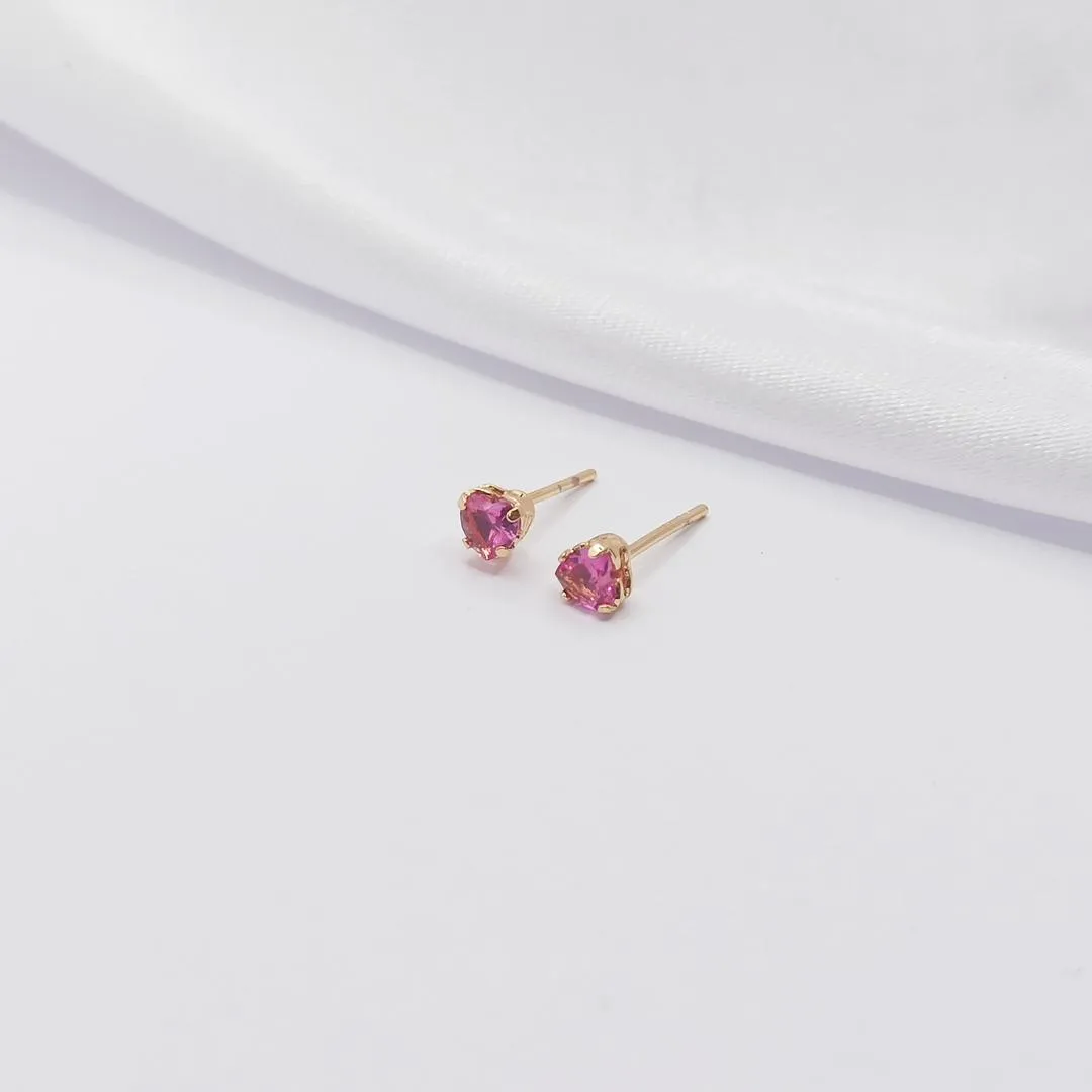BRINCO DOURADO CORAÇÃO P ROSA