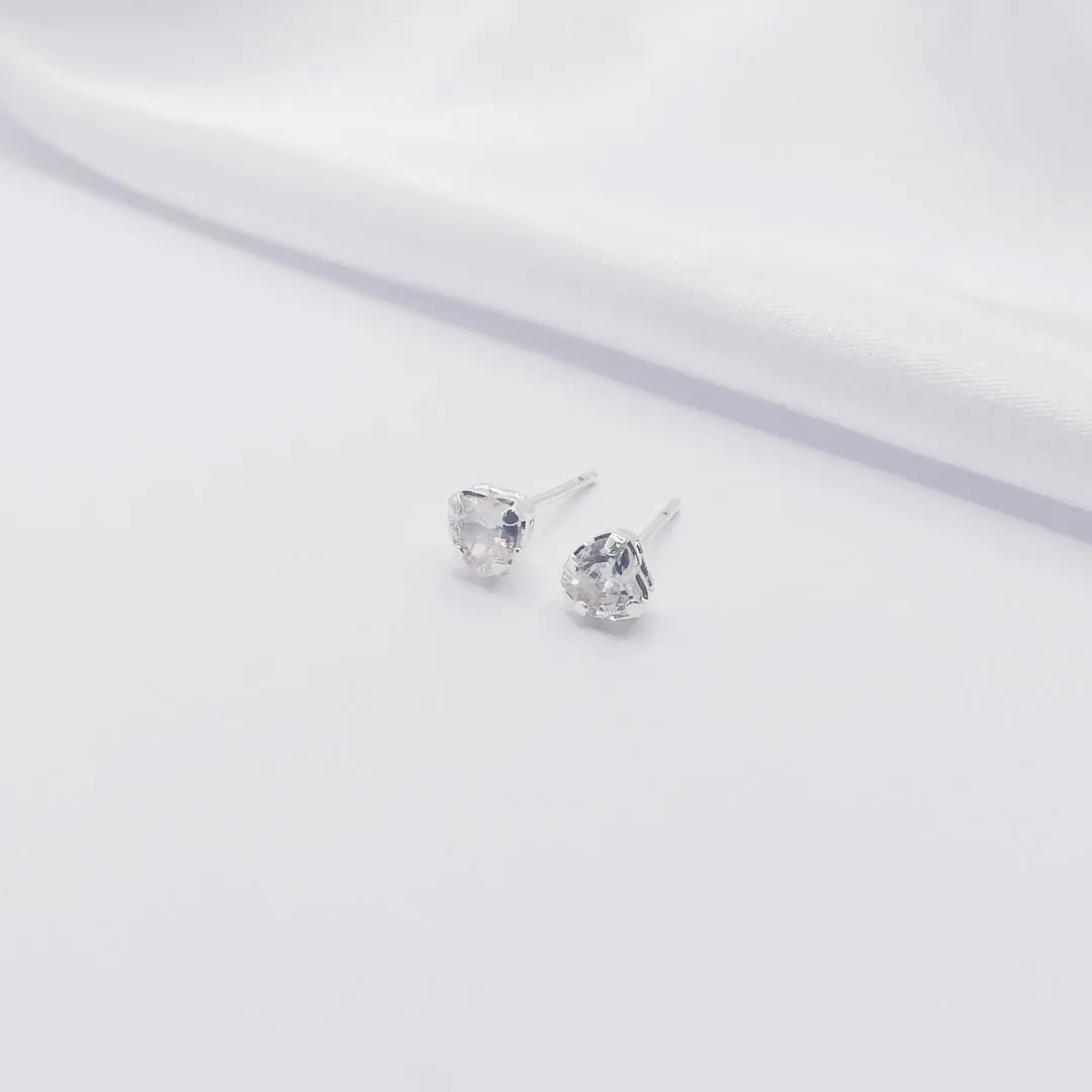 BRINCO PRATA CORAÇÃO P CRISTAL