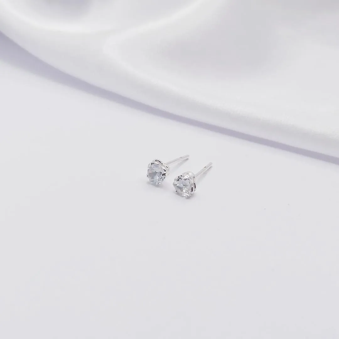 BRINCO PRATA CORAÇÃO P CRISTAL