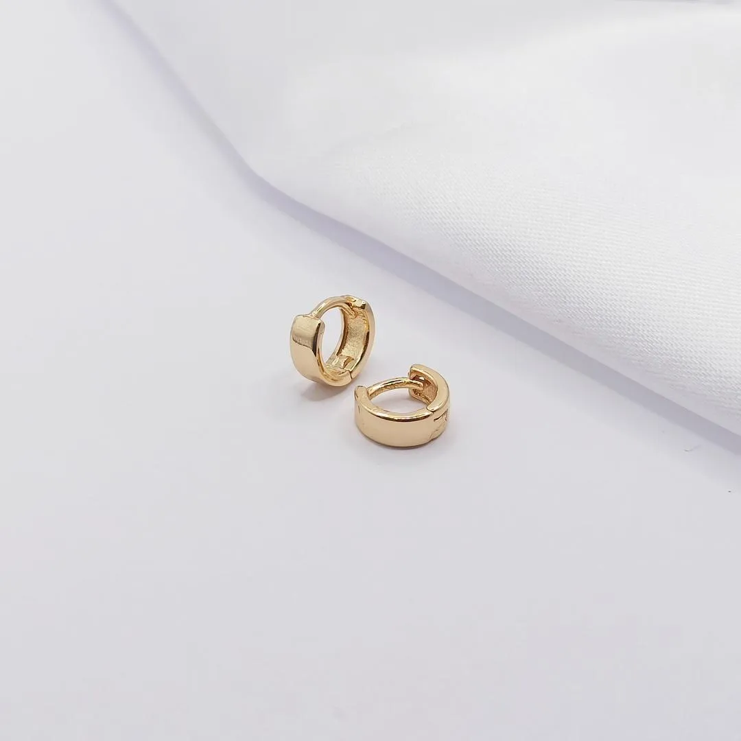 BRINCO DOURADO ARGOLINHA GROSSA E LISA P