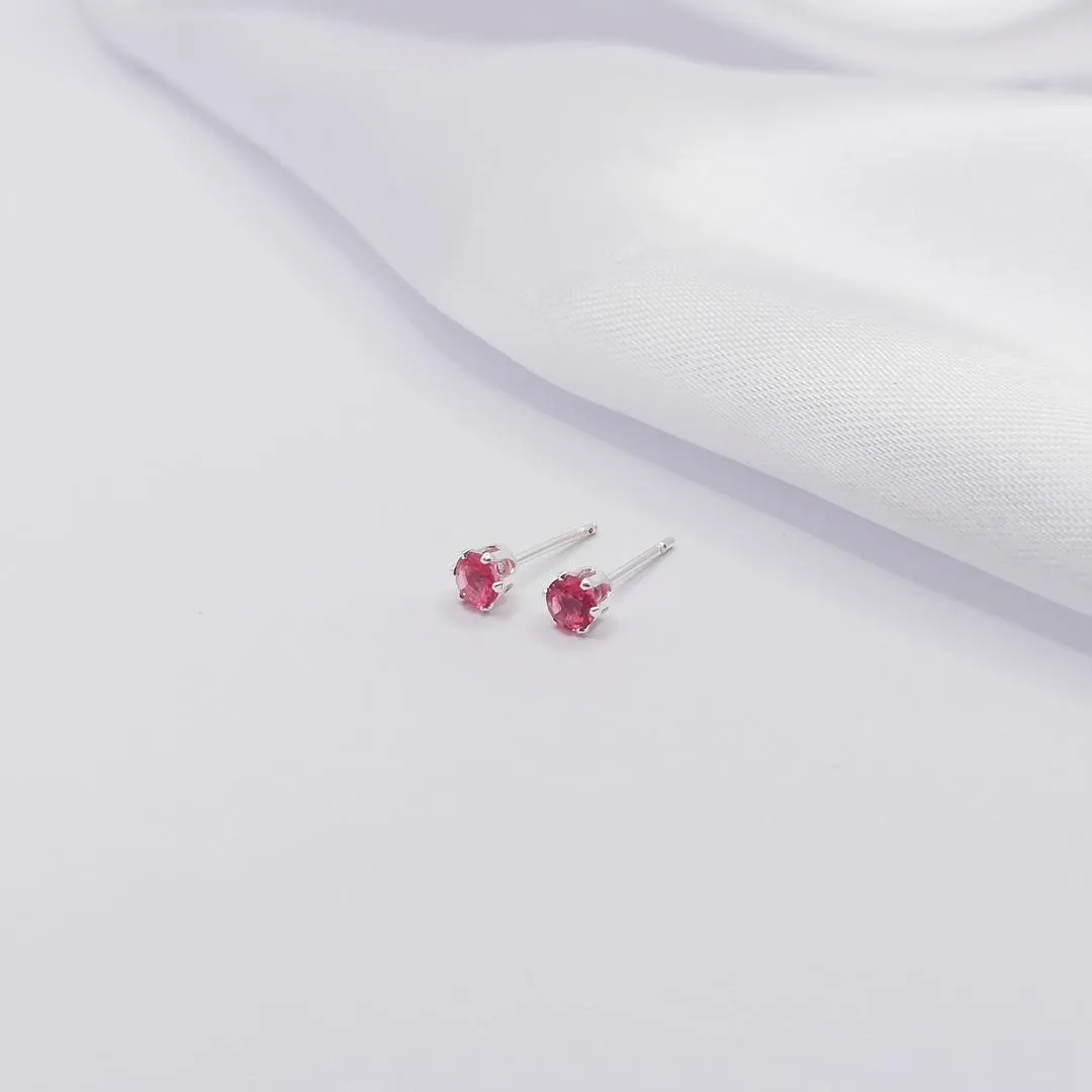 BRINCO PRATA REDONDO ROSA M