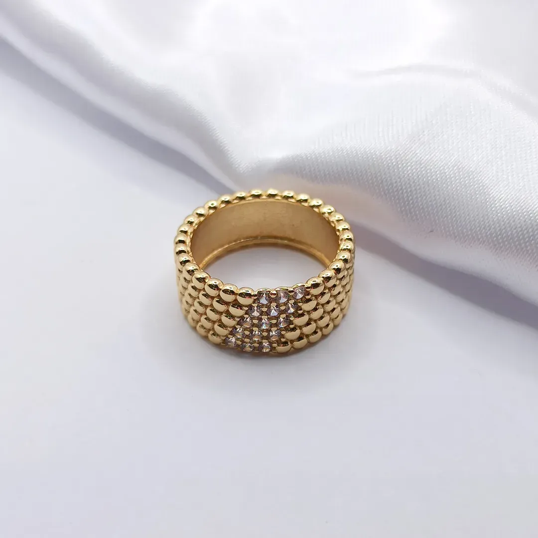 ANEL DOURADO BOLINHAS