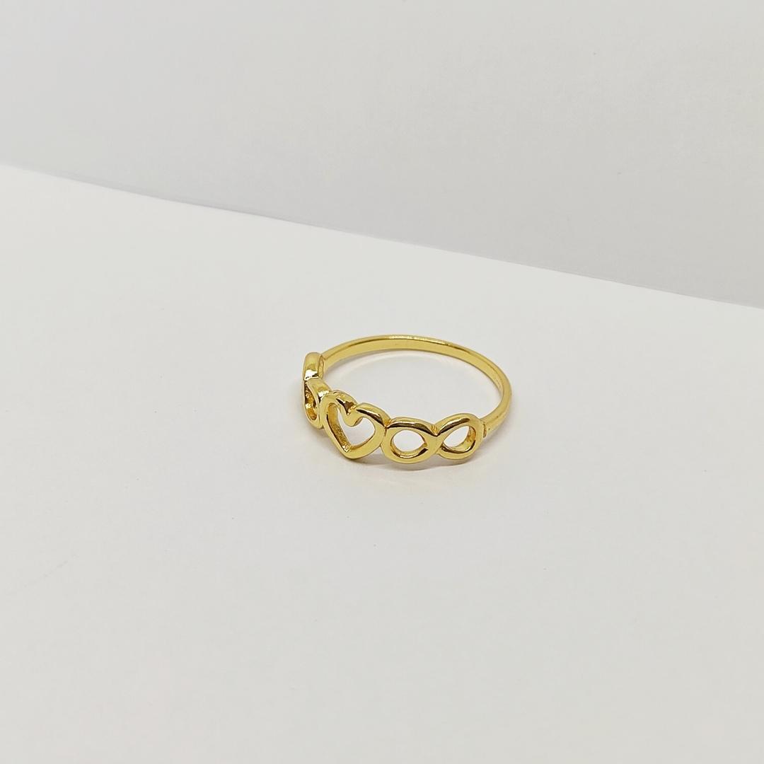 ANEL DOURADO TREVO DE CORAÇÃO
