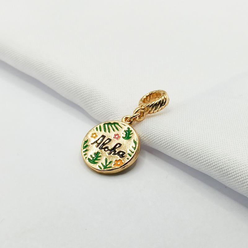BERLOQUE DOURADO MEDALHINHA ALOHA