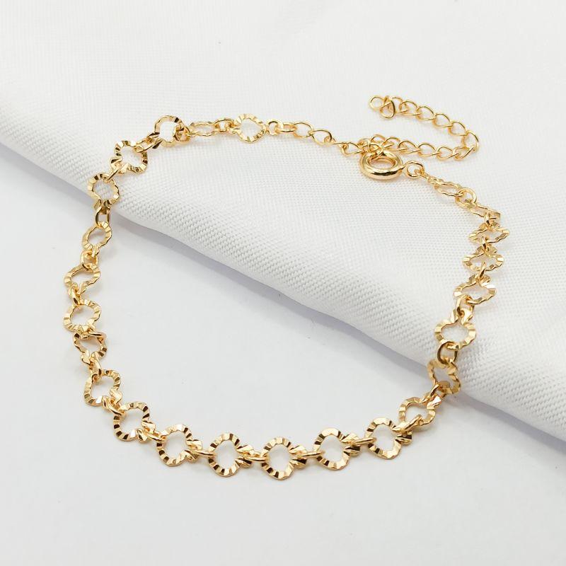 PULSEIRA DOURADA ELO PLISSADO