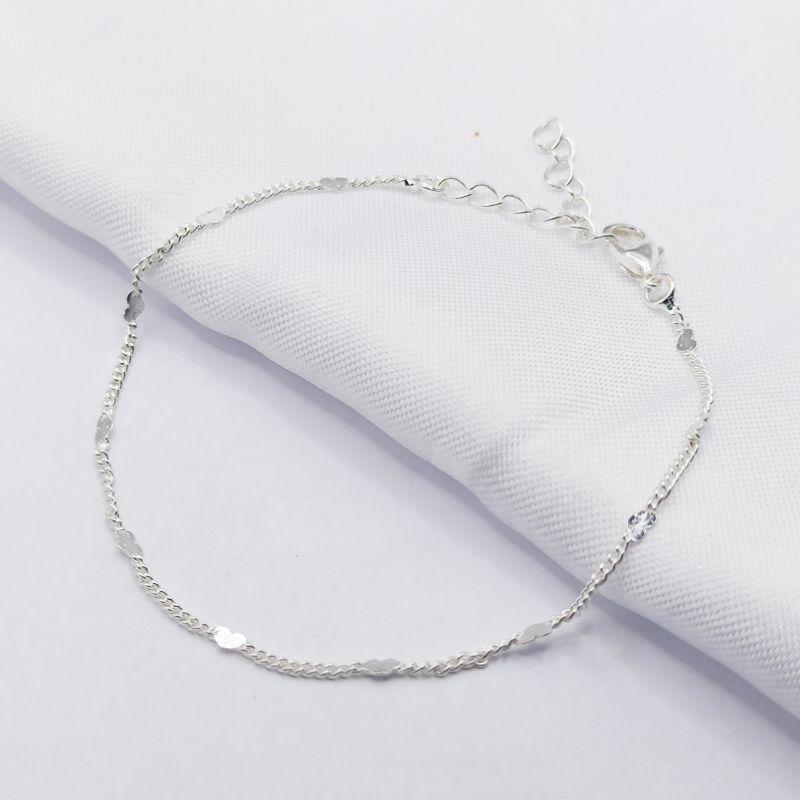 PULSEIRA PRATA MINI CORAÇÕES AMASSADOS