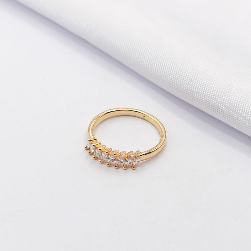 ANEL DOURADO NAVETE CRISTAL