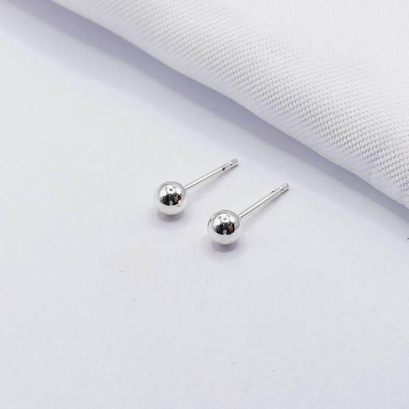 BRINCO PRATA ABS 4 MM