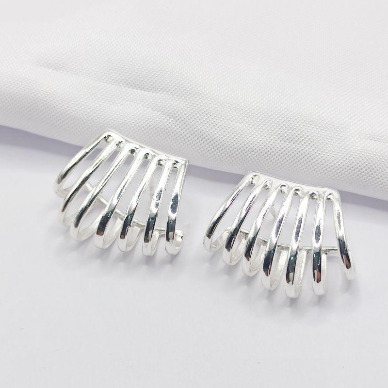 BRINCO PRATA EAR CUFF 7 FILEIRAS LISAS
