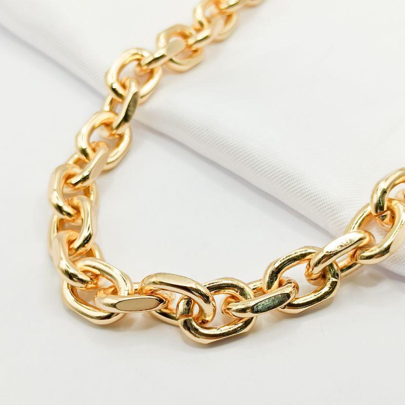 GARGANTILHA DOURADA CHOKER ELO CARTIER ROBUSTO