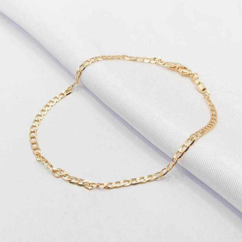 PULSEIRA DOURADA ELO ELO GRUMET 3MM
