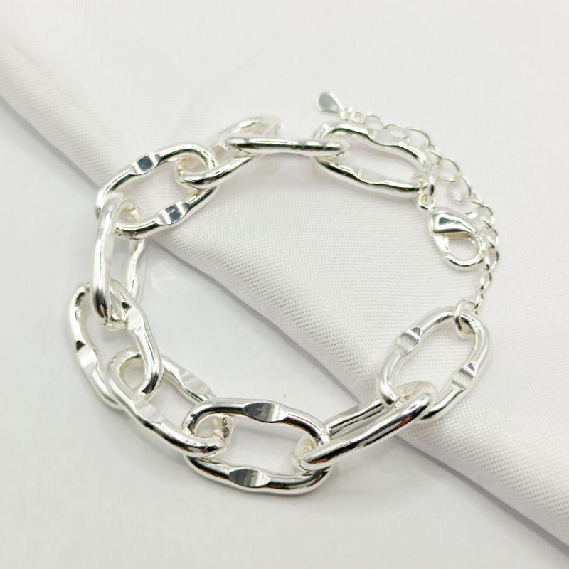 PULSEIRA PRATA ROBUSTA ELO CARTIER