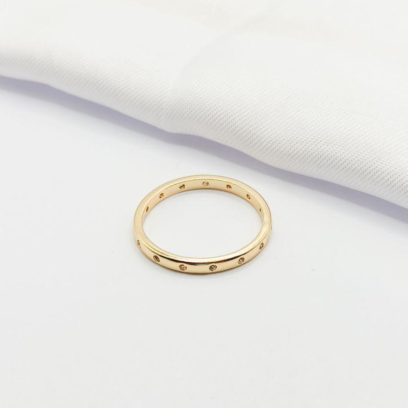 ANEL DOURADO APARADOR COM MINI PONTOS DE LUZ