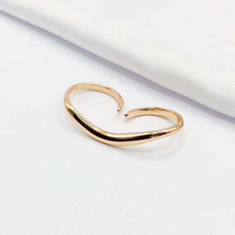 ANEL DOURADO DOIS DEDOS LISO E AJUSTÁVEL