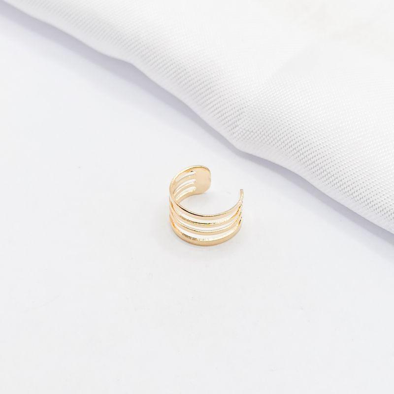 PIERCING FAKE DOURADO 4 FILEIRAS LISAS