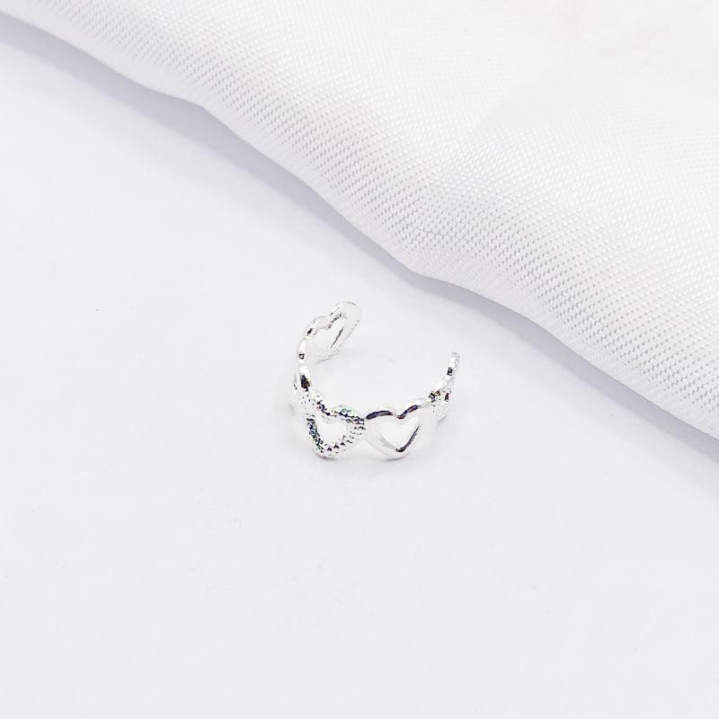 PIERCING FAKE PRATA CORAÇÕES