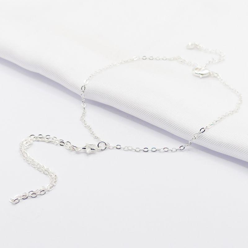 PULSEIRA PRATA DE MÃO COM ESTRELA CRISTAL
